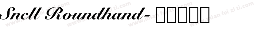 Sncll Roundhand字体转换